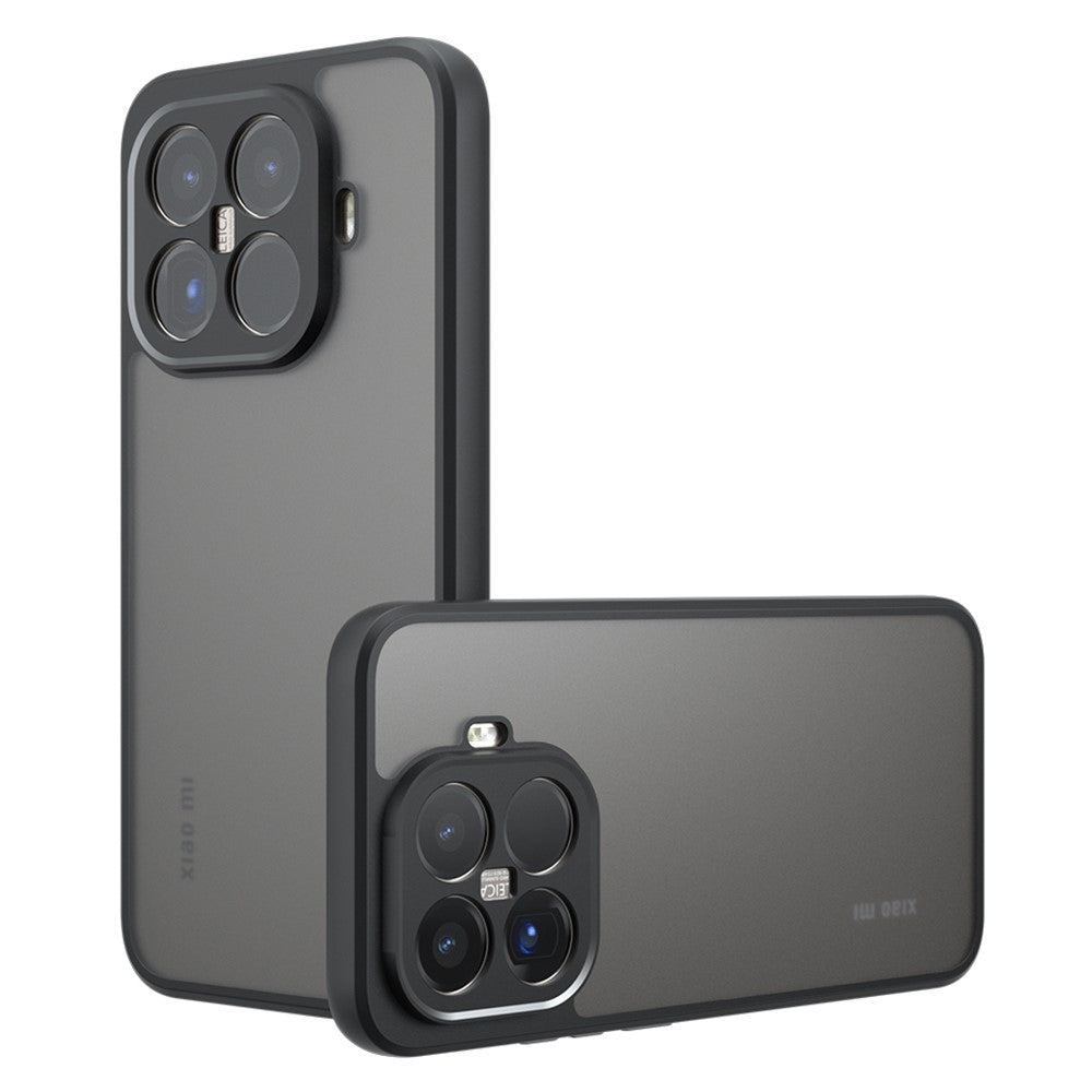 For Xiaomi 15T Pro Case Skin-Touch TPU + PC Matte Phone Back Cover, Transparent Black