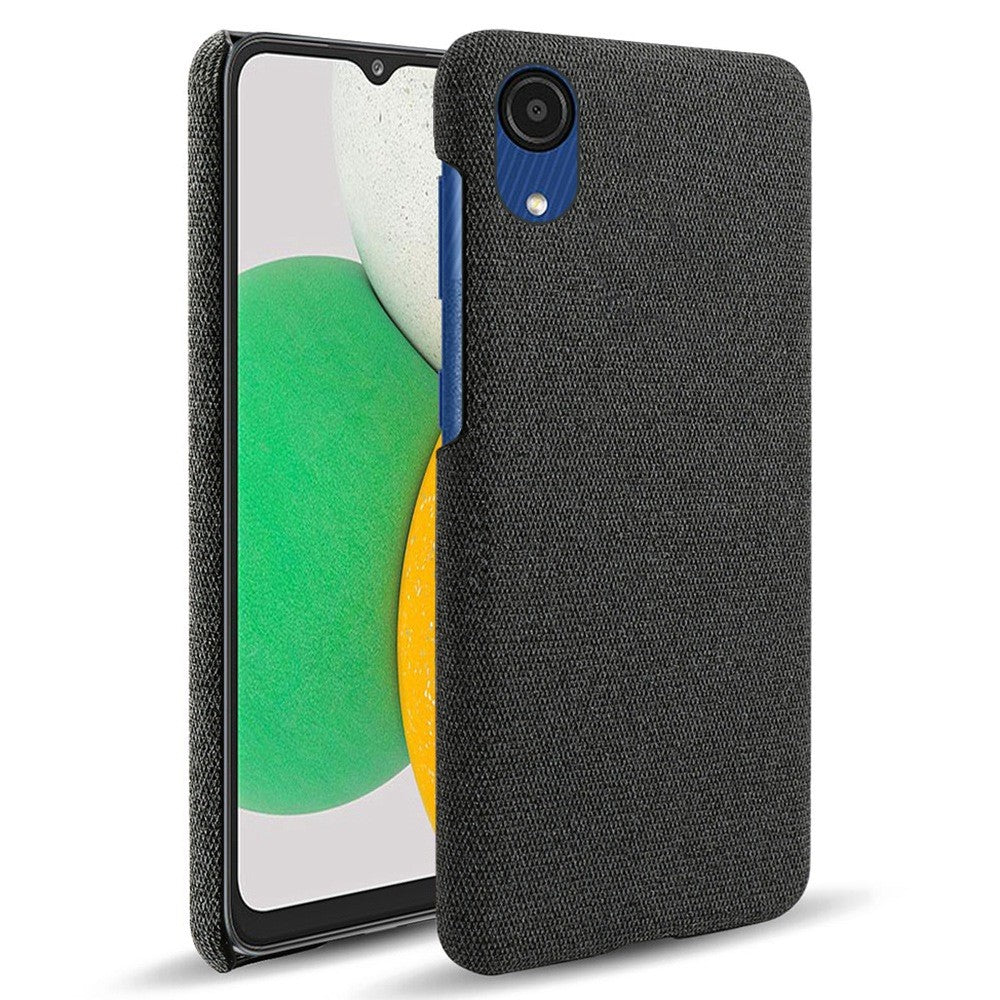 Til Samsung Galaxy A23e Anti-ridse Mobiltetui Skal Enkel Farve Hård PC+Stof Telefoncover