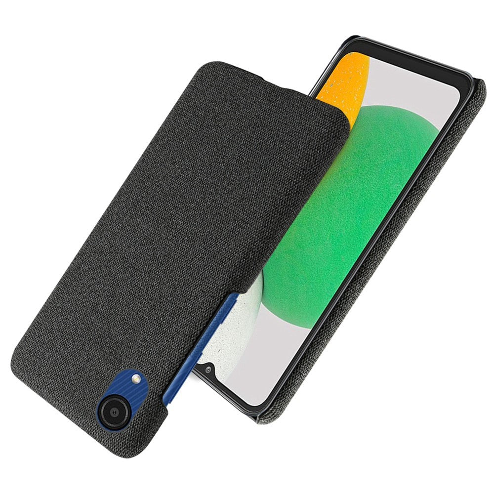 Til Samsung Galaxy A23e Anti-ridse Mobiltetui Skal Enkel Farve Hård PC+Stof Telefoncover