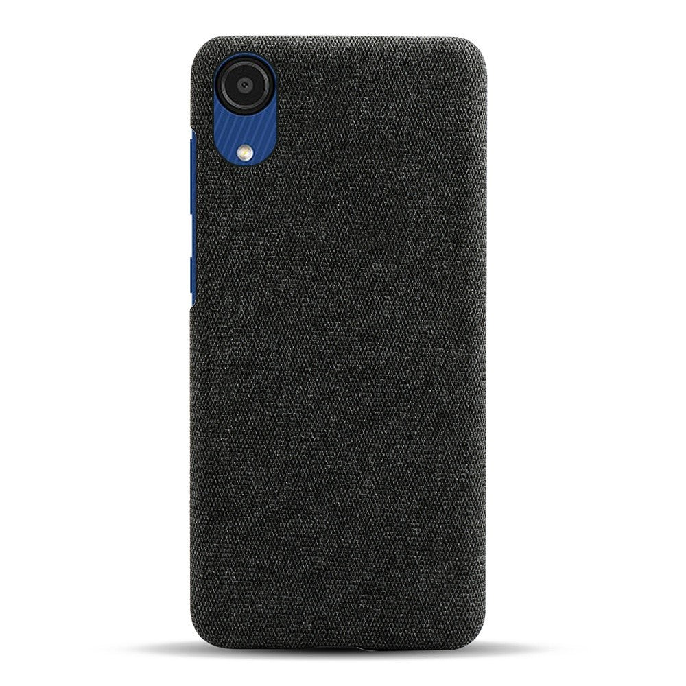 Til Samsung Galaxy A23e Anti-ridse Mobiltetui Skal Enkel Farve Hård PC+Stof Telefoncover