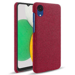 Til Samsung Galaxy A23e Anti-ridse Mobiltetui Skal Enkel Farve Hård PC+Stof Telefoncover