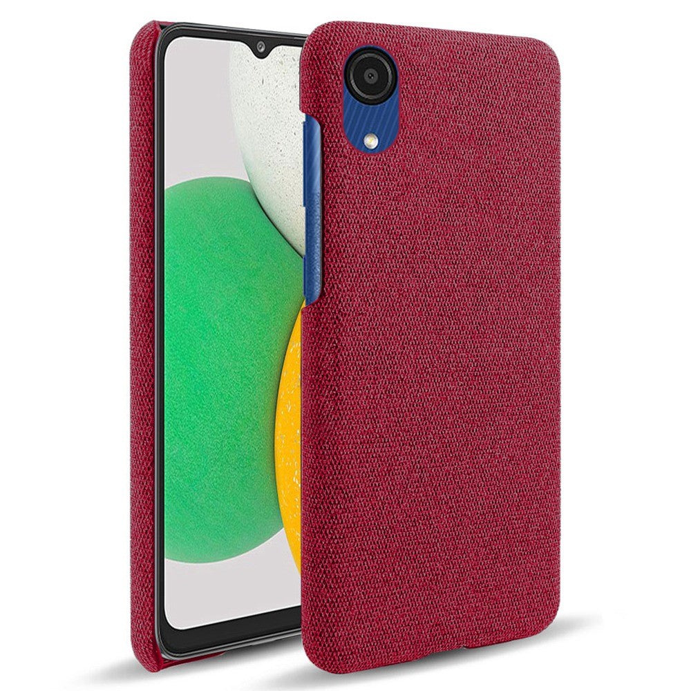 Til Samsung Galaxy A23e Anti-ridse Mobiltetui Skal Enkel Farve Hård PC+Stof Telefoncover