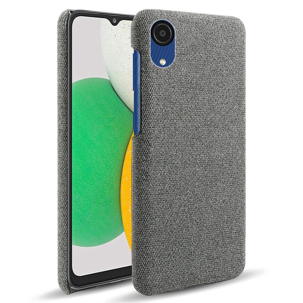 Til Samsung Galaxy A23e Anti-ridse Mobiltetui Skal Enkel Farve Hård PC+Stof Telefoncover