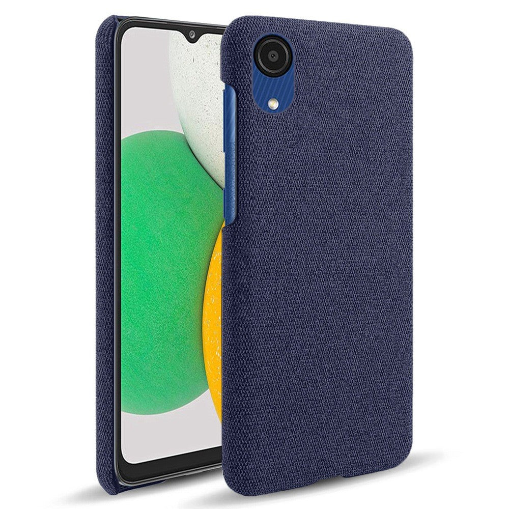 Til Samsung Galaxy A23e Anti-ridse Mobiltetui Skal Enkel Farve Hård PC+Stof Telefoncover
