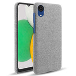 Til Samsung Galaxy A23e Anti-ridse Mobiltetui Skal Enkel Farve Hård PC+Stof Telefoncover