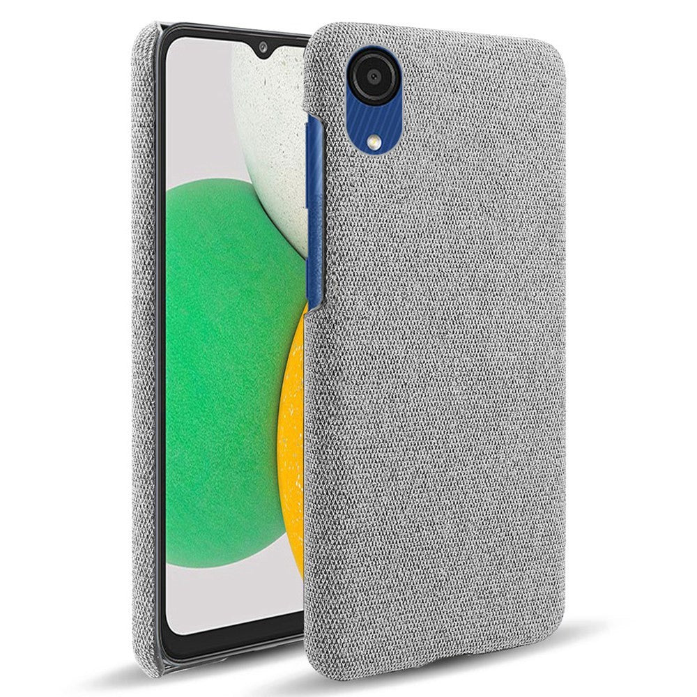 Til Samsung Galaxy A23e Anti-ridse Mobiltetui Skal Enkel Farve Hård PC+Stof Telefoncover
