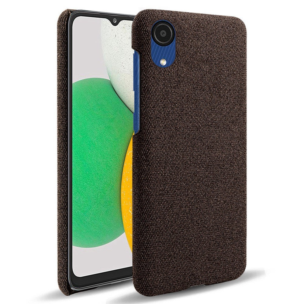 Til Samsung Galaxy A23e Anti-ridse Mobiltetui Skal Enkel Farve Hård PC+Stof Telefoncover