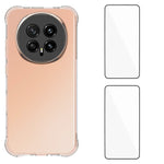 WANLONFENG For Honor Magic8 5G TPU Case  WL2 Series 2.0mm Phone Cover with 2Pcs Tempered Glass Films