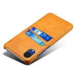 For Samsung Galaxy A23e Scratch Resistance Dual Card Slots Holder Protective Phone Case PU Leather Coated Hard PC Phone Shell