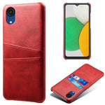 For Samsung Galaxy A23e Scratch Resistance Dual Card Slots Holder Protective Phone Case PU Leather Coated Hard PC Phone Shell
