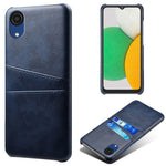 For Samsung Galaxy A23e Scratch Resistance Dual Card Slots Holder Protective Phone Case PU Leather Coated Hard PC Phone Shell