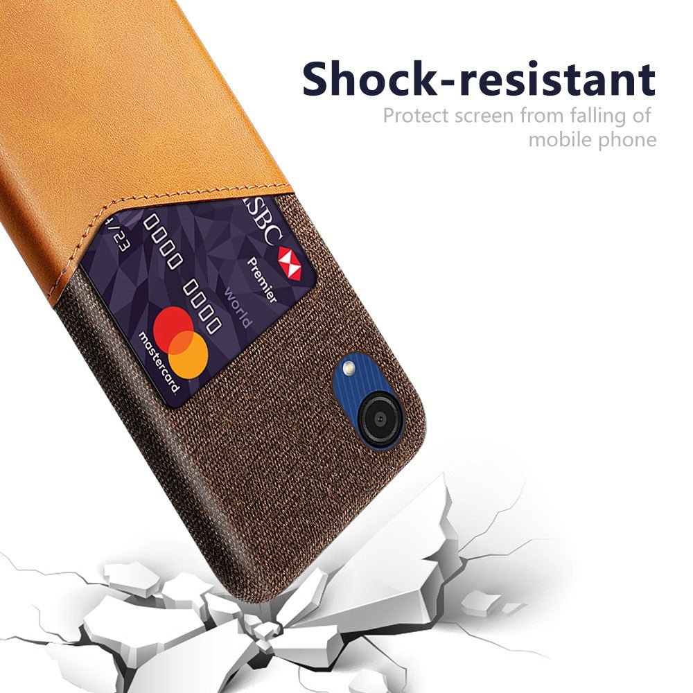 Mobilcover til Samsung Galaxy A23e Etui i stoftekstur Telefonetui med kortholder PU-læderbelagt PC-cover
