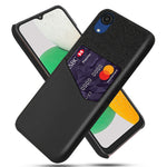 Mobilcover til Samsung Galaxy A23e Etui i stoftekstur Telefonetui med kortholder PU-læderbelagt PC-cover