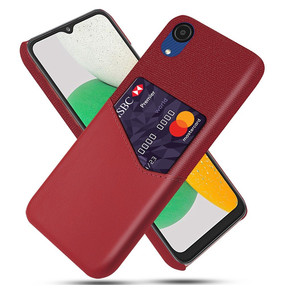 Mobilcover til Samsung Galaxy A23e Etui i stoftekstur Telefonetui med kortholder PU-læderbelagt PC-cover