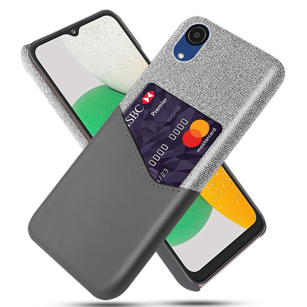 Mobilcover til Samsung Galaxy A23e Etui i stoftekstur Telefonetui med kortholder PU-læderbelagt PC-cover