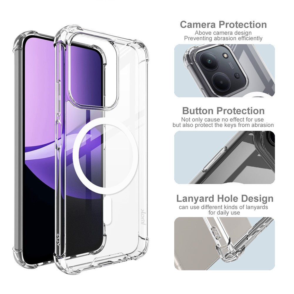 IMAK For Xiaomi Redmi 15C 4G (Global) (171mm) / Poco C85 4G (171mm) Case Magnetic Case Shockproof PC TPU Clear Phone Cover