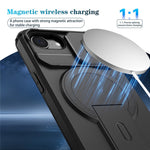 For iPhone 17th / 16th Case Kickstand Camera Slider PC + TPU Phone Cover Compatible with MagSafe