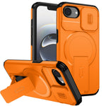 For iPhone 17th / 16th Case Kickstand Camera Slider PC + TPU Phone Cover Compatible with MagSafe