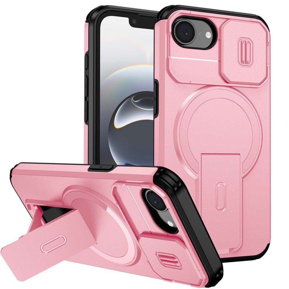 For iPhone 17th / 16th Case Kickstand Camera Slider PC + TPU Phone Cover Compatible with MagSafe