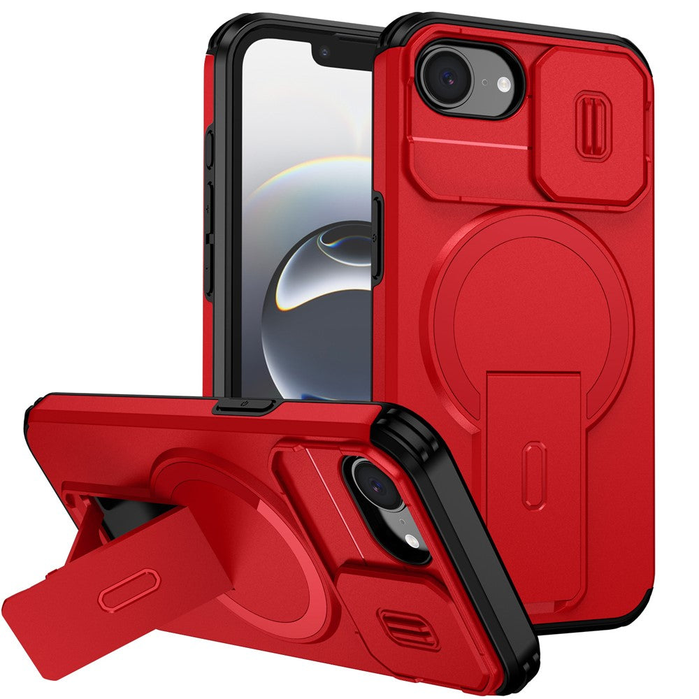 For iPhone 17th / 16th Case Kickstand Camera Slider PC + TPU Phone Cover Compatible with MagSafe