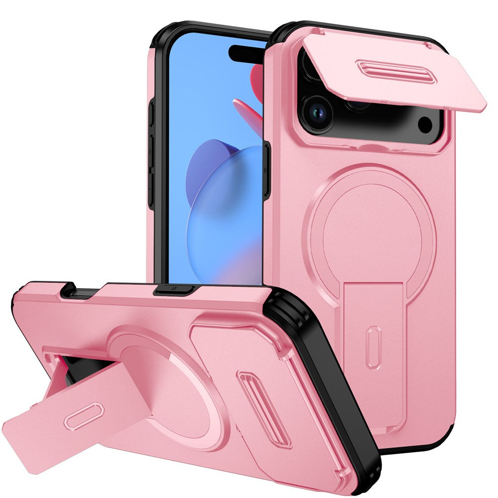 For iPhone 18 Pro Max / 17 Pro Max Case Kickstand Camera Slider PC + TPU Phone Cover Compatible with MagSafe