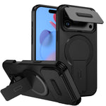 For iPhone 18 Pro Max / 17 Pro Max Case Kickstand Camera Slider PC + TPU Phone Cover Compatible with MagSafe