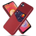 Cellphone Case for Samsung Galaxy A04 4G (164.4 x 76.3 x 9.1 mm) Card Holder Design Cloth Texture Phone Case PU Leather Coated PC Cover