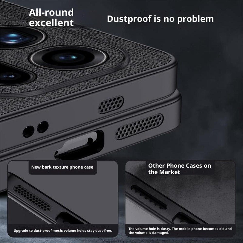 For Oppo Find X9 Pro 5G Case Wood Texture PU Leather Coated PC TPU Phone Cover