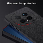For Honor Magic8 Pro 5G Case Wood Texture PU Leather Coated PC TPU Phone Cover