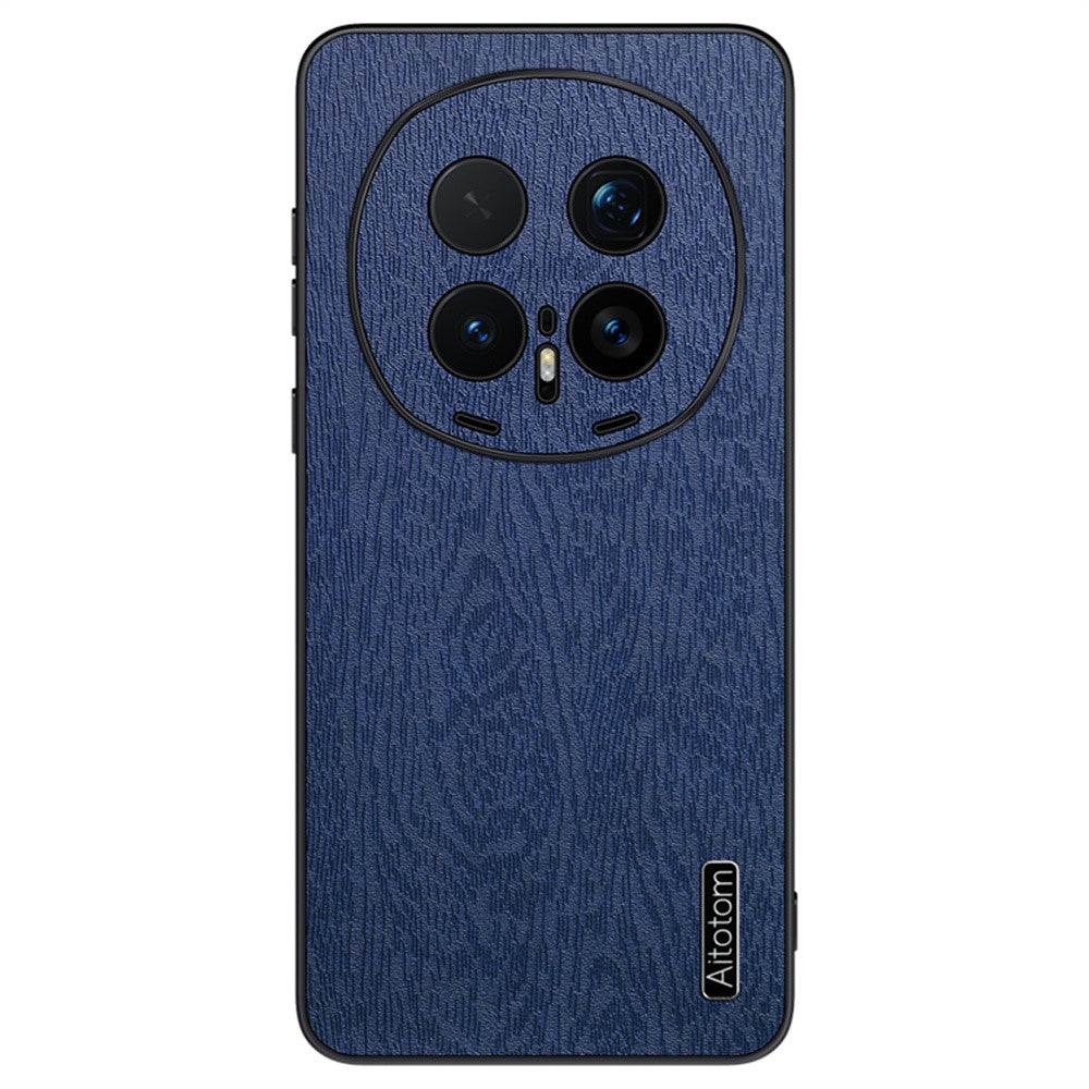 For Honor Magic8 Pro 5G Case Wood Texture PU Leather Coated PC TPU Phone Cover