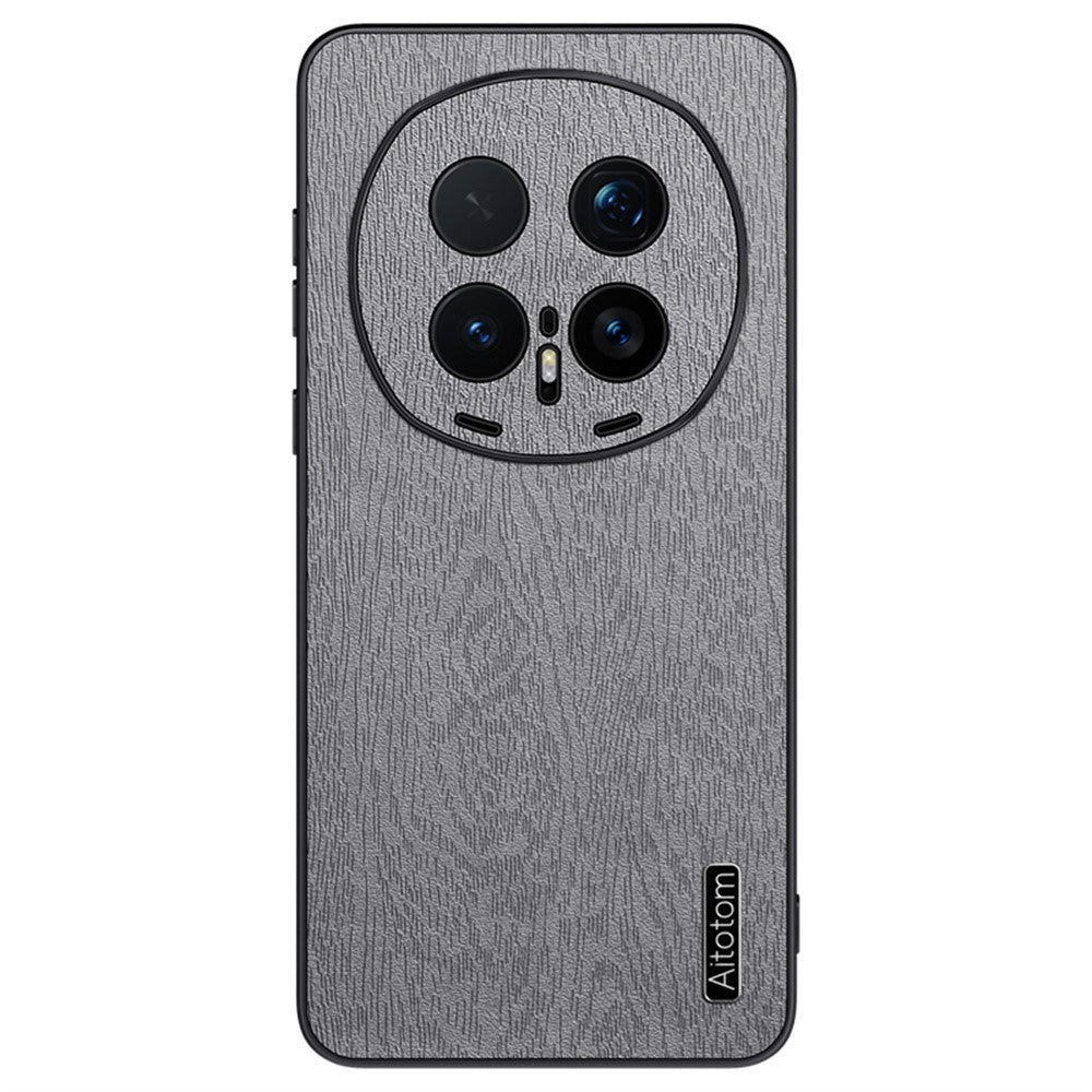 For Honor Magic8 Pro 5G Case Wood Texture PU Leather Coated PC TPU Phone Cover