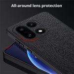 For OnePlus 15 5G Case Wood Texture PU Leather Coated PC TPU Phone Cover