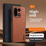 For OnePlus 15 5G Case Wood Texture PU Leather Coated PC TPU Phone Cover