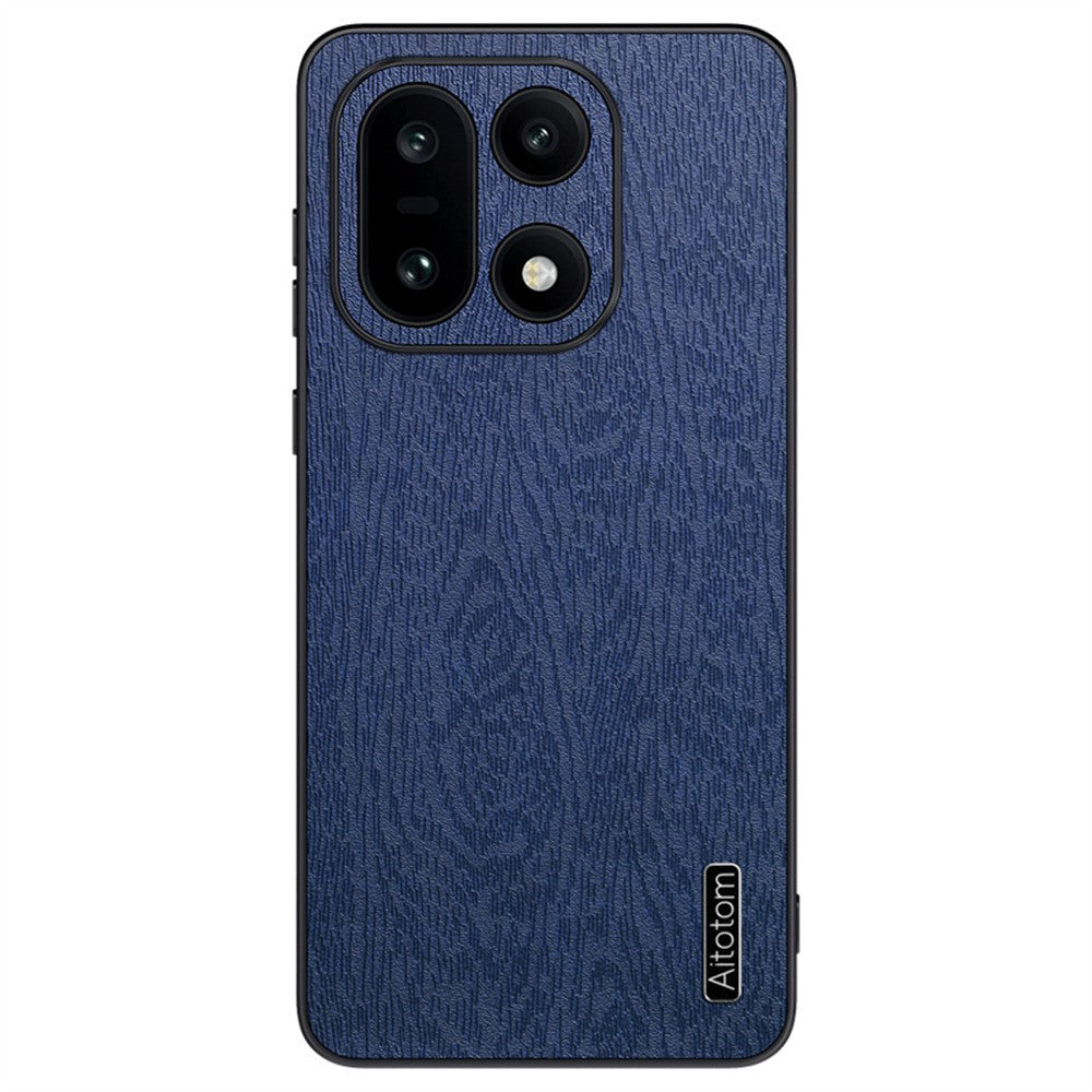 For OnePlus 15 5G Case Wood Texture PU Leather Coated PC TPU Phone Cover