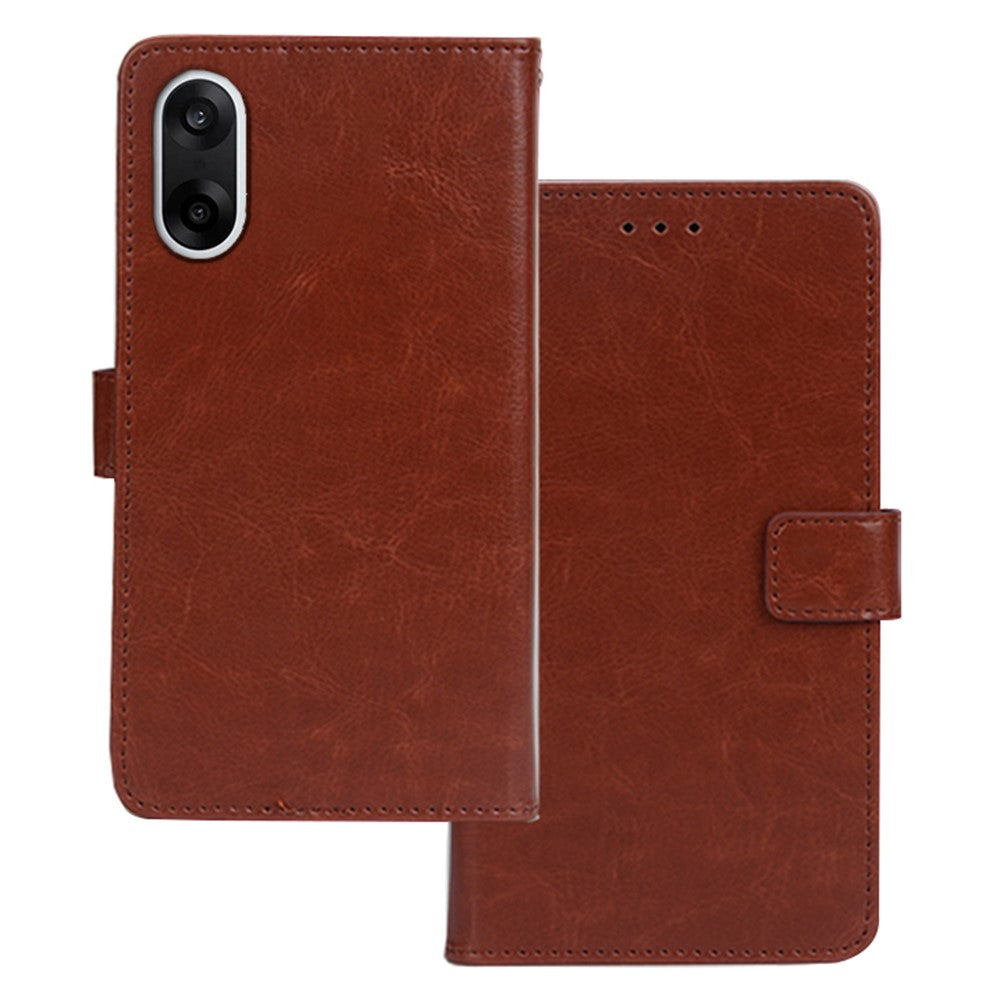 IDEWEI För OnePlus Nord CE5 5G / Ace 5 Racing 5G Plånboksfodral Lädermobilskydd Crazy Horse Texture