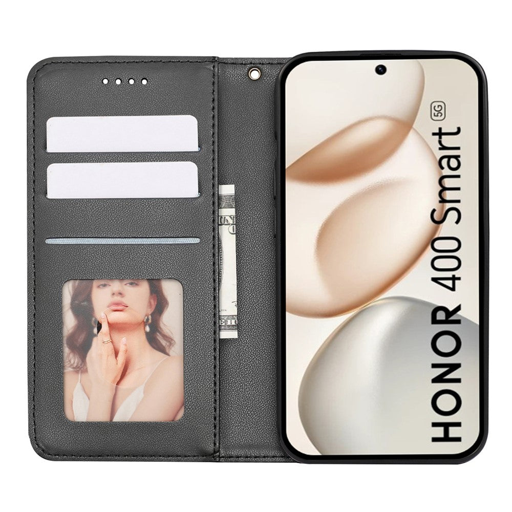 Pung Telefoncover til Honor 400 Smart 5G / 4G / X7d 4G Ternet Mønster Præget Læder Flip Cover med Håndrem