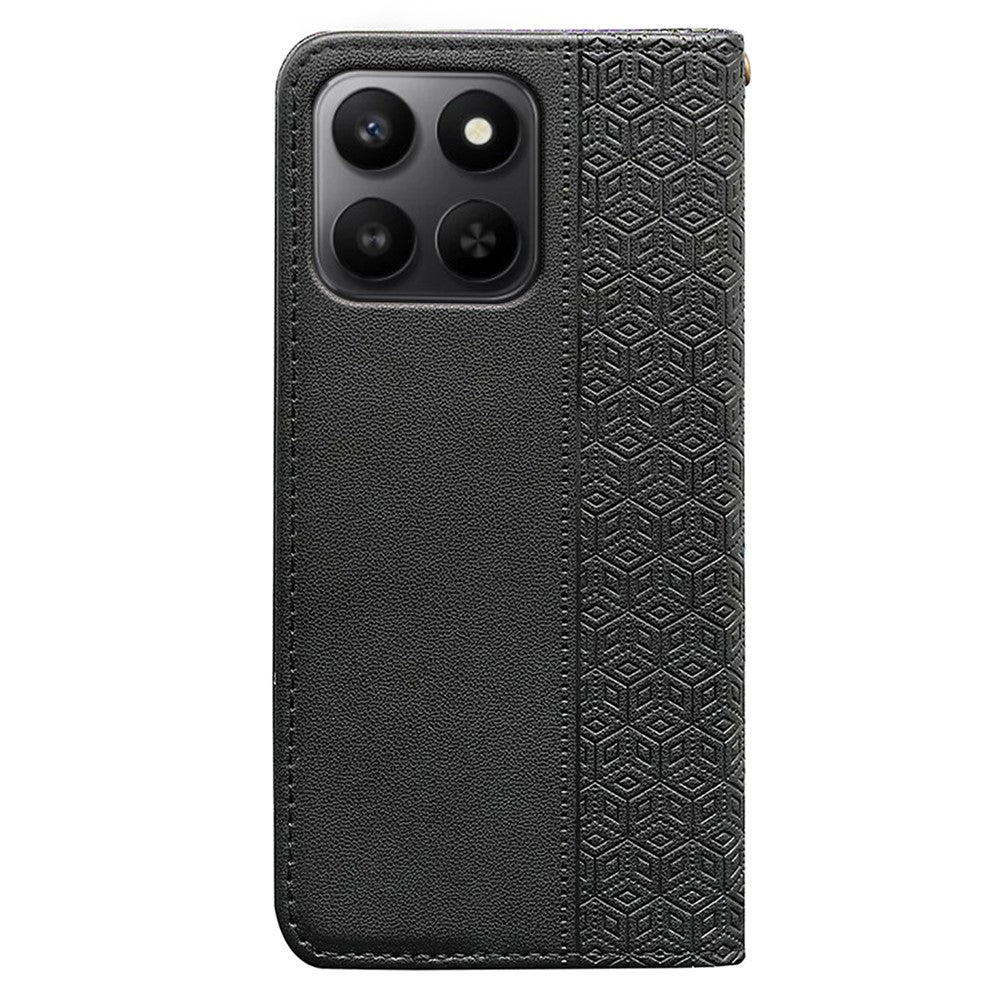 Pung Telefoncover til Honor 400 Smart 5G / 4G / X7d 4G Ternet Mønster Præget Læder Flip Cover med Håndrem