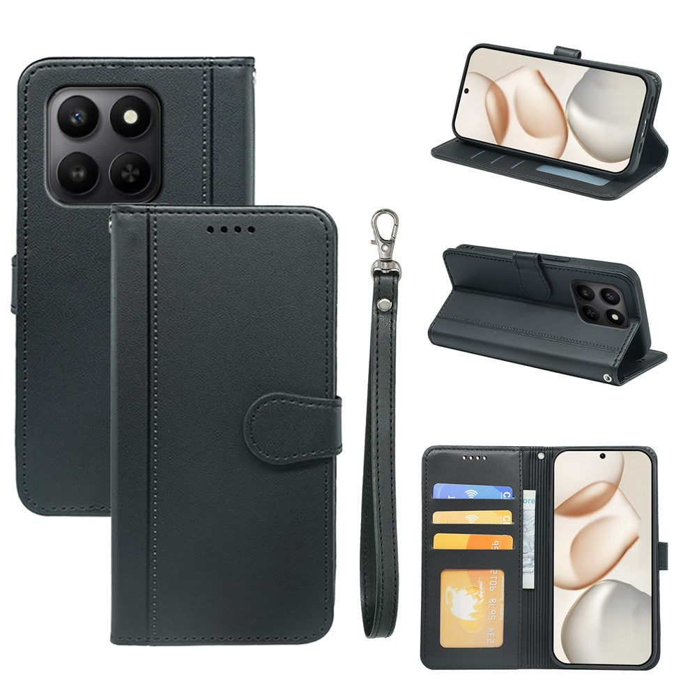 Pungcover til Honor 400 Smart 5G / 4G / X7d 4G Magnetisk Læder Telefoncover med Rem