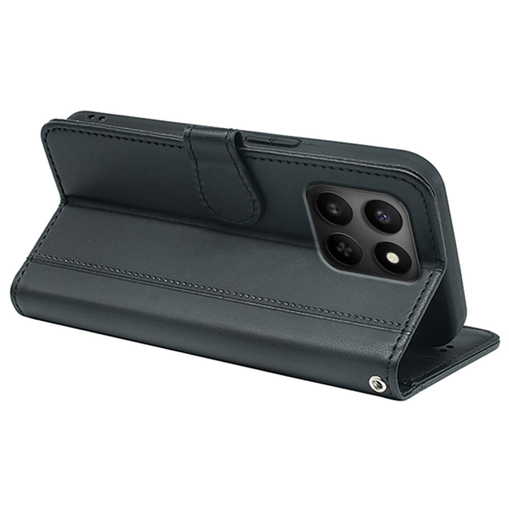 Wallet Case For Honor 400 Smart 5G  /  4G  /  X7d 4G Magnetic Snap Leather Phone Cover with Strap
