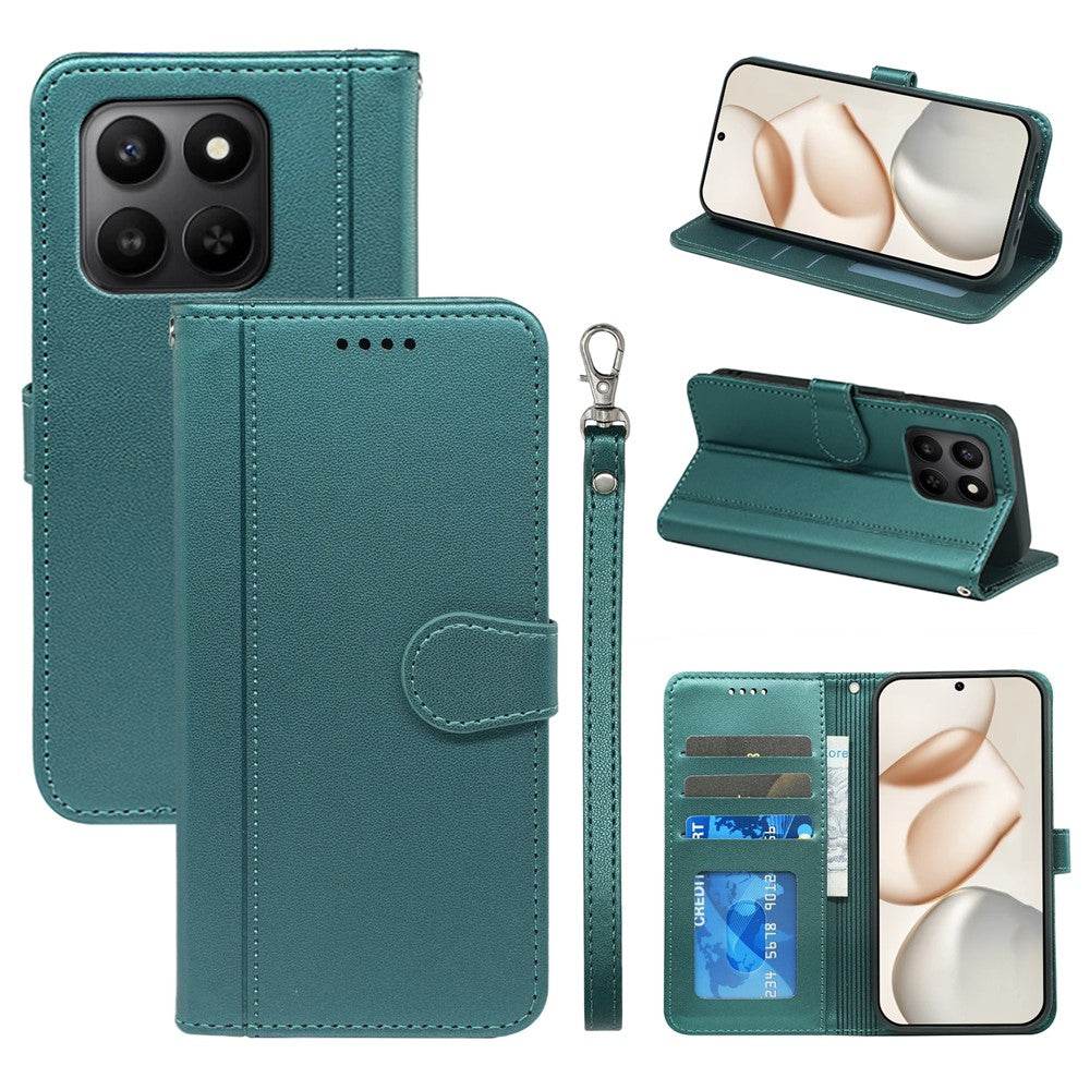 Pungcover til Honor 400 Smart 5G / 4G / X7d 4G Magnetisk Læder Telefoncover med Rem