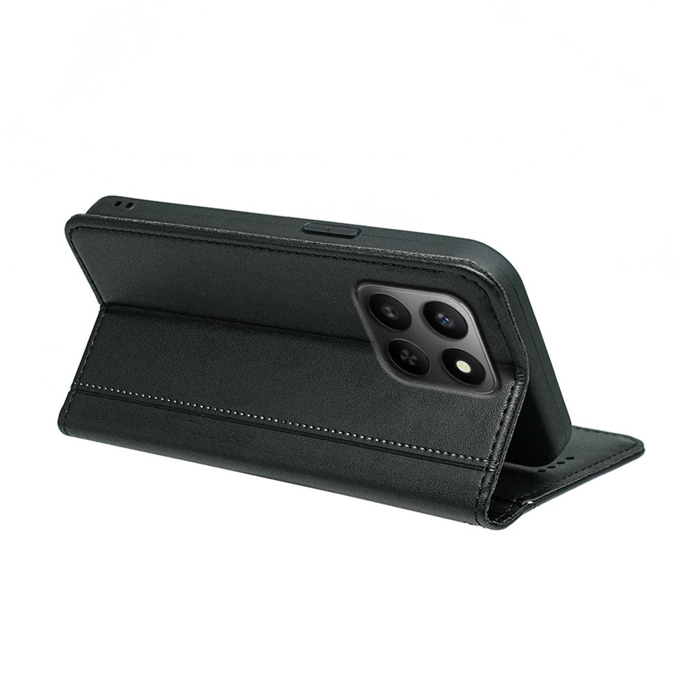 Wallet Case For Honor 400 Smart 5G  /  4G  /  X7d 4G Magnetic Closing PU Leather Phone Cover with Wrist Strap