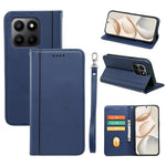 Wallet Case For Honor 400 Smart 5G  /  4G  /  X7d 4G Magnetic Closing PU Leather Phone Cover with Wrist Strap
