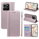 Wallet Case For Honor 400 Smart 5G  /  4G  /  X7d 4G Magnetic Closing PU Leather Phone Cover with Wrist Strap