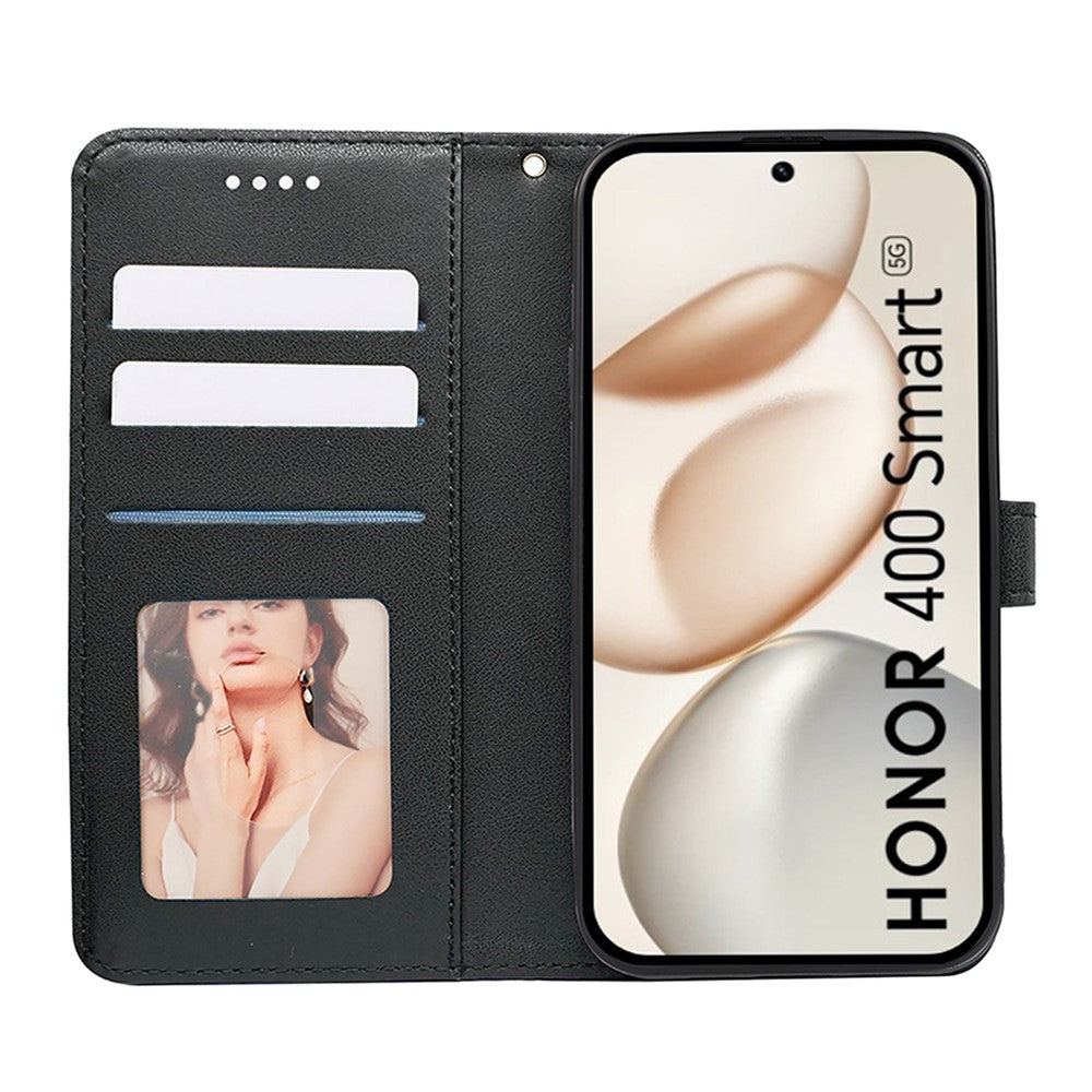 Wallet Phone Case For Honor 400 Smart 5G  /  4G  /  X7d 4G Pattern Imprint Leather Flip Cover