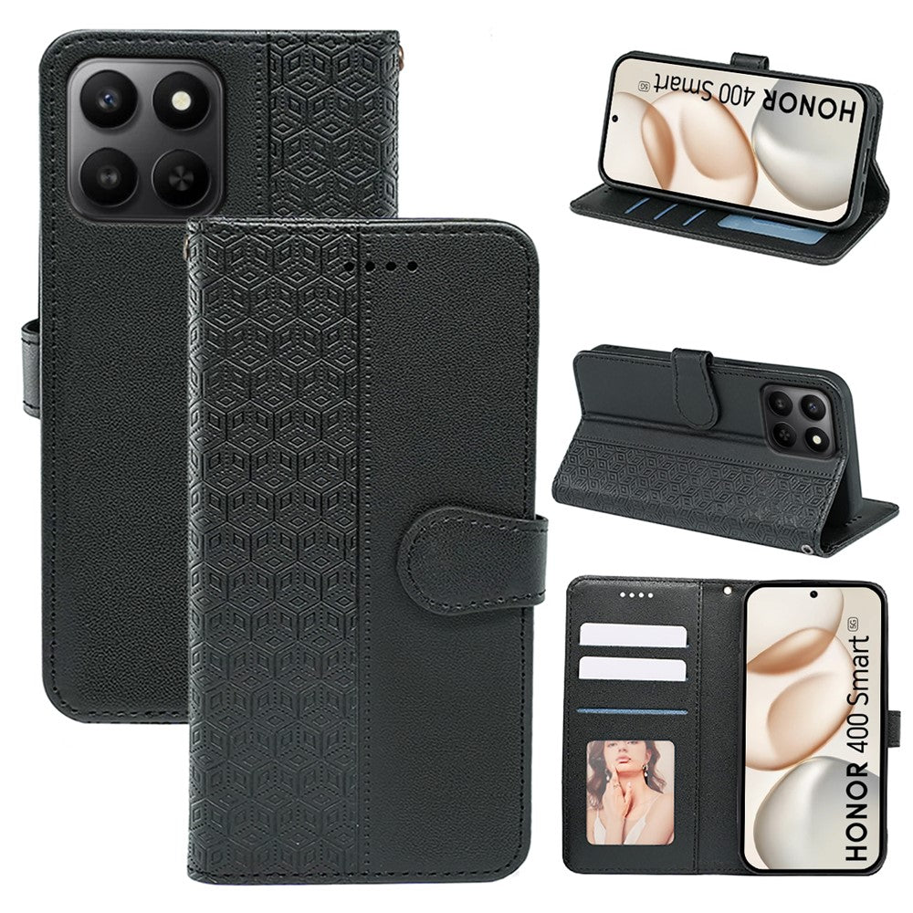 Wallet Phone Case For Honor 400 Smart 5G  /  4G  /  X7d 4G Pattern Imprint Leather Flip Cover