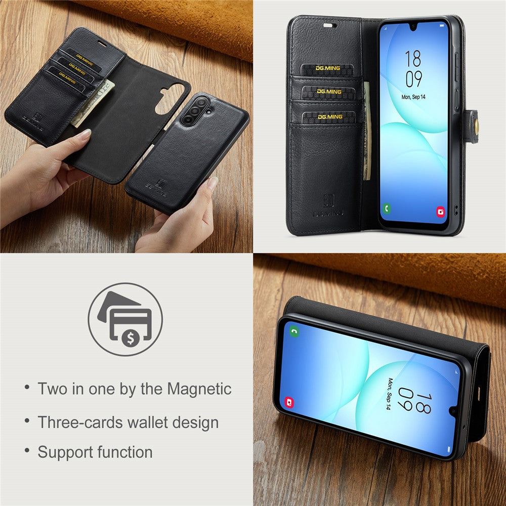 DG.MING til Samsung Galaxy A18 5G / A18 4G / A17 5G / A17 4G cover aftageligt splitlæder telefoncover
