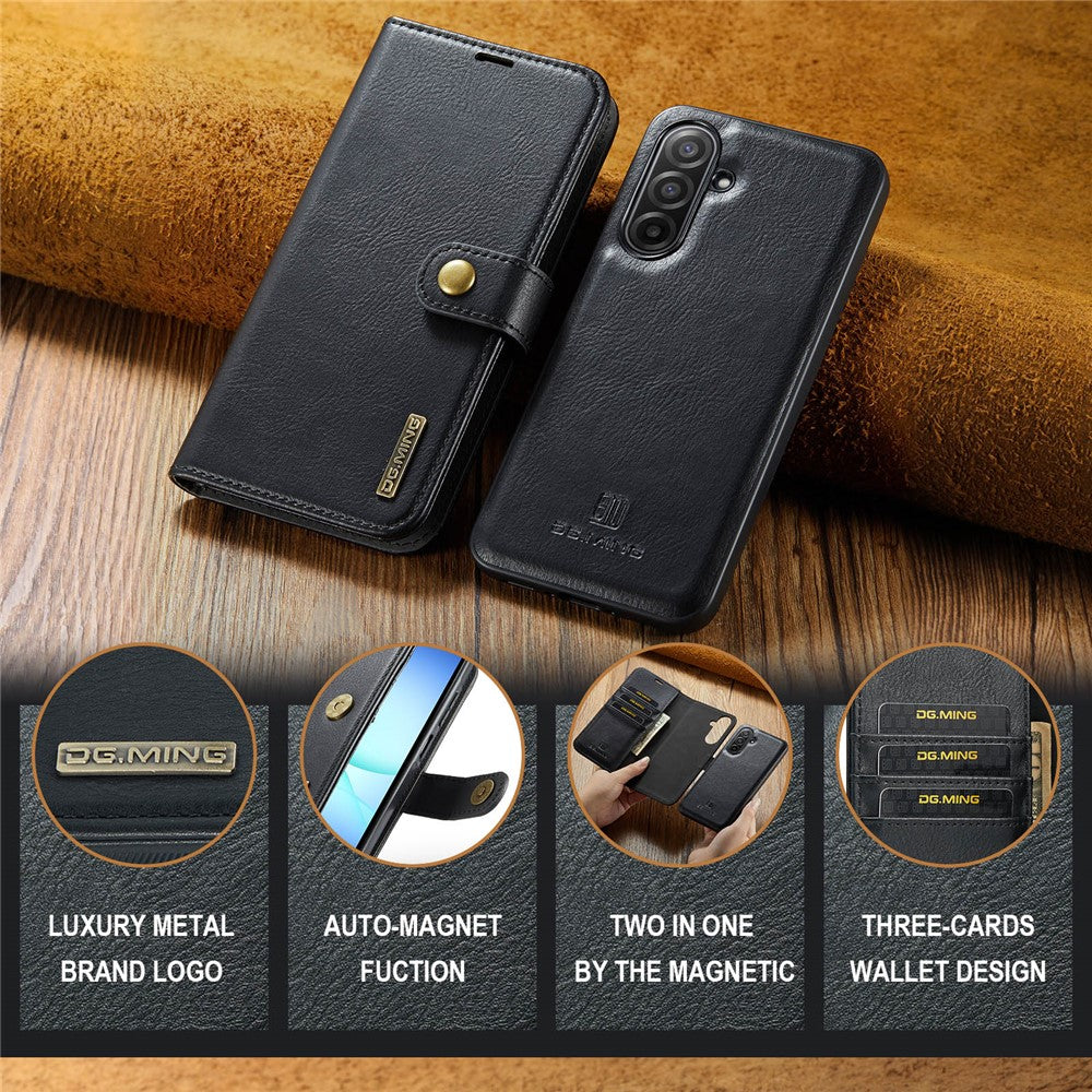 DG.MING til Samsung Galaxy A18 5G / A18 4G / A17 5G / A17 4G cover aftageligt splitlæder telefoncover