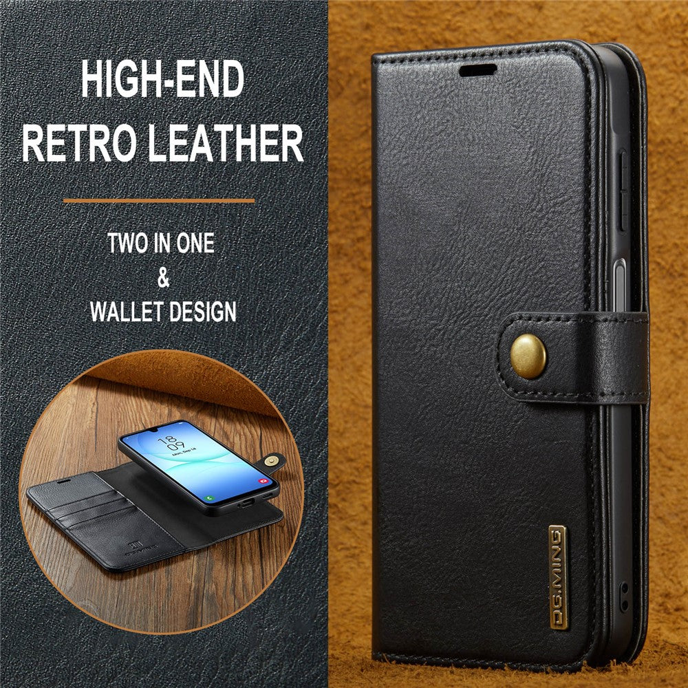 DG.MING til Samsung Galaxy A18 5G / A18 4G / A17 5G / A17 4G cover aftageligt splitlæder telefoncover