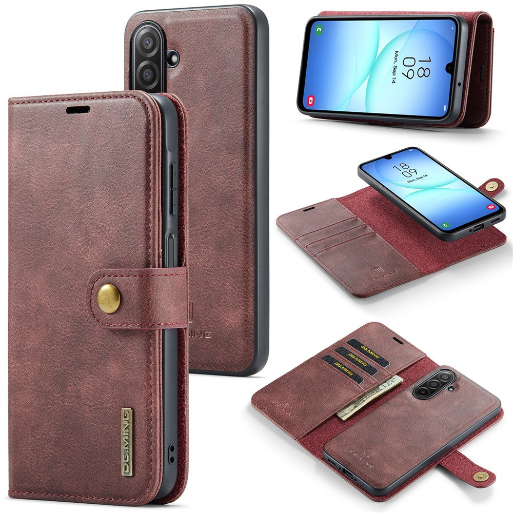 DG.MING til Samsung Galaxy A18 5G / A18 4G / A17 5G / A17 4G cover aftageligt splitlæder telefoncover