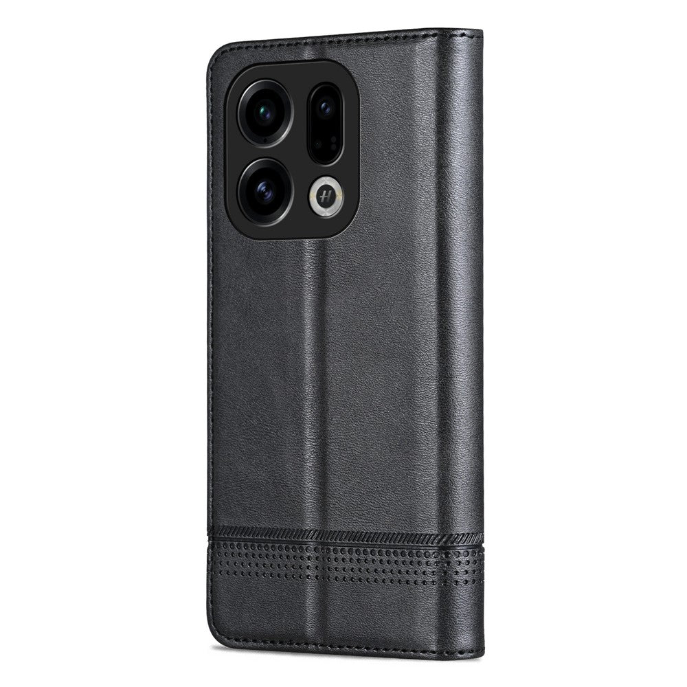 AZNS For Oppo Find X9 5G Case Cowhide Texture PU Leather Wallet Phone Cover